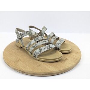 Crocs Tulum Sandals Snake Animal Print Summer Travel Walking Flats Womens Size 8